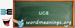 WordMeaning blackboard for uca